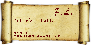Pilipár Lelle névjegykártya